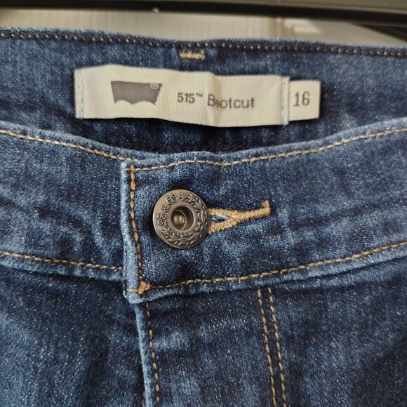 Levi's Navy Plus Size 16 Woman Bootcut Jeans - Picture 3 of 7